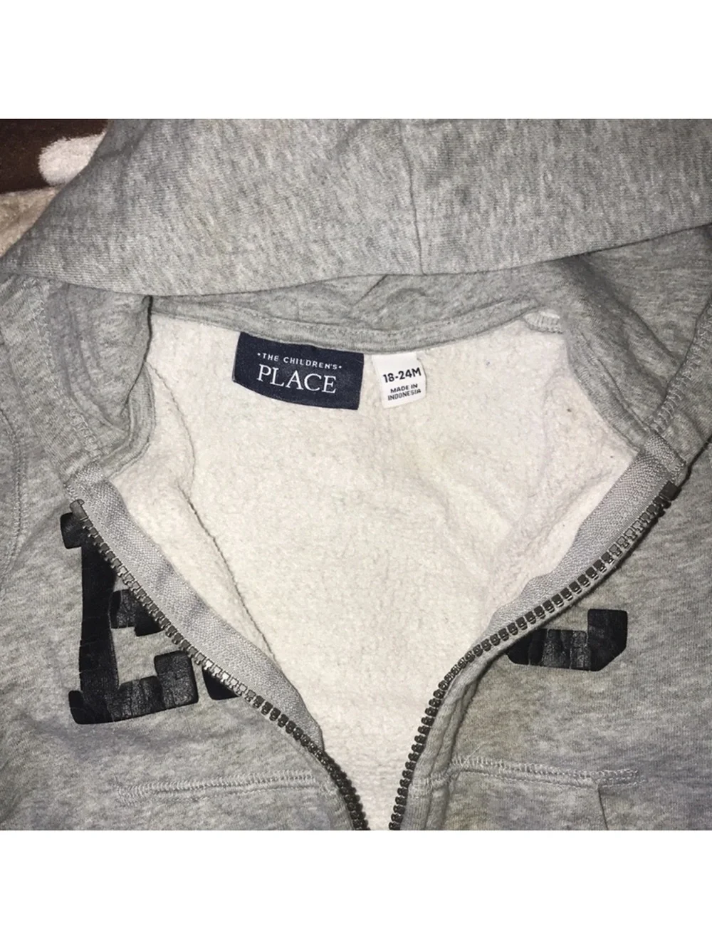 The Children’s Place 18-24 months Gray 'EPIC' Zip-Up Hoodie